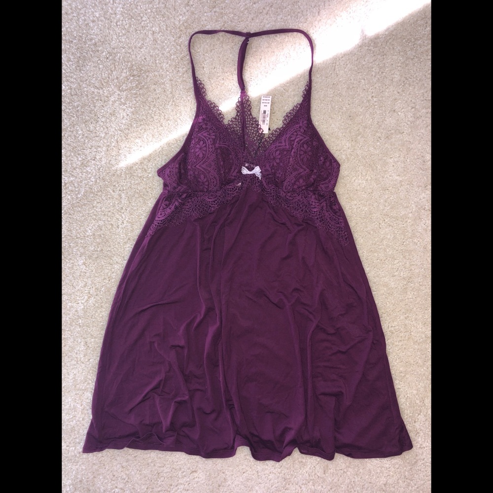 BNWT Victoria’s Secret Lace Nightgown Purple Sz M